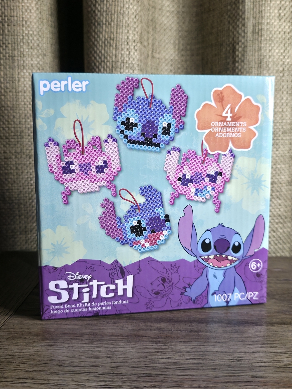 Disney Stitch Perler Fused Bead Ornament Kit - Pink & Purple